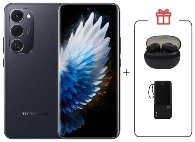 Смартфон Tecno Spark 40 Pro+ 8/256Gb Nebula Black + подарок купить,NaN