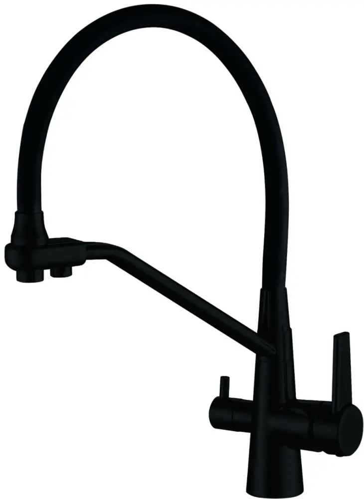 Смеситель с гибким изливом Haiba HB76855-7, латунь, цвет черный купить,37917