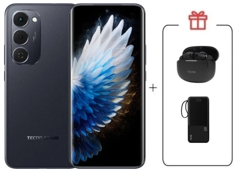 Смартфон Tecno Spark 40 Pro+ 8/256Gb Nebula Black + подарок купить,NaN