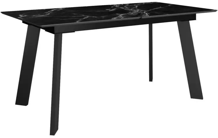Обеденный стол ДИК Dikline DKH160, 160х90x78 см, МДФ, черный купить,NaN