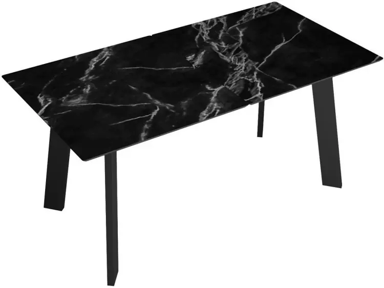 Обеденный стол ДИК Dikline DKH160, 160х90x78 см, МДФ, черный купить,NaN