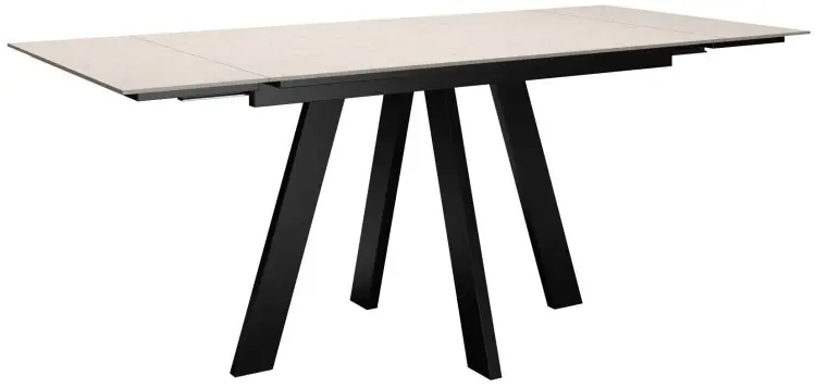 Обеденный стол DM120M, 120х80x76 см, ЛДСП, черный, бежевый купить,NaN