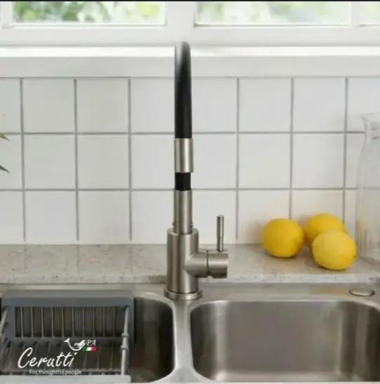 Смеситель Cerutti SPA CT12138, нержавеющая сталь, цвет черный