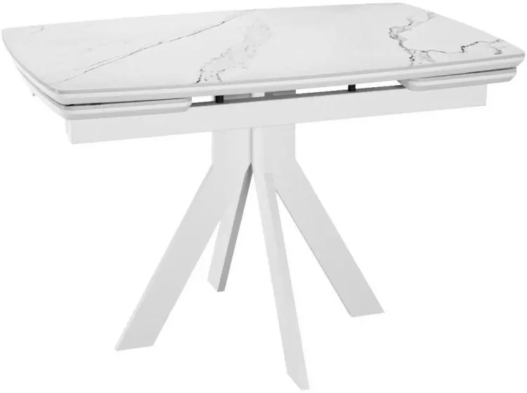 Обеденный стол ДИК DikLine DKU120, 120х80x77 см, керамогранит, белый купить,NaN