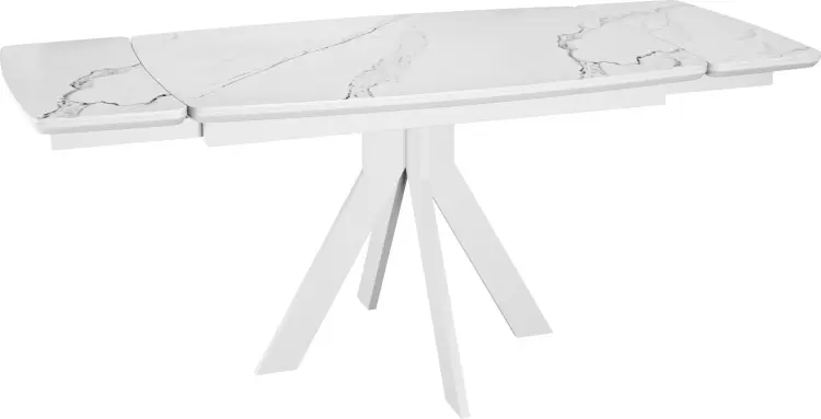 Обеденный стол ДИК DikLine DKU120, 120х80x77 см, керамогранит, белый купить,NaN
