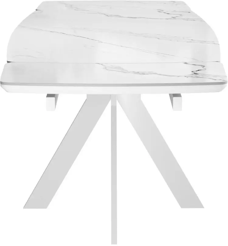 Обеденный стол ДИК DikLine DKU120, 120х80x77 см, керамогранит, белый купить,NaN