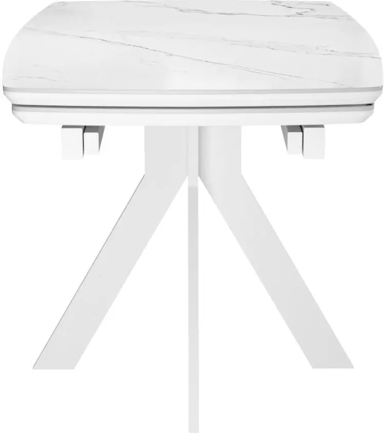 Обеденный стол ДИК DikLine DKU120, 120х80x77 см, керамогранит, белый купить,NaN