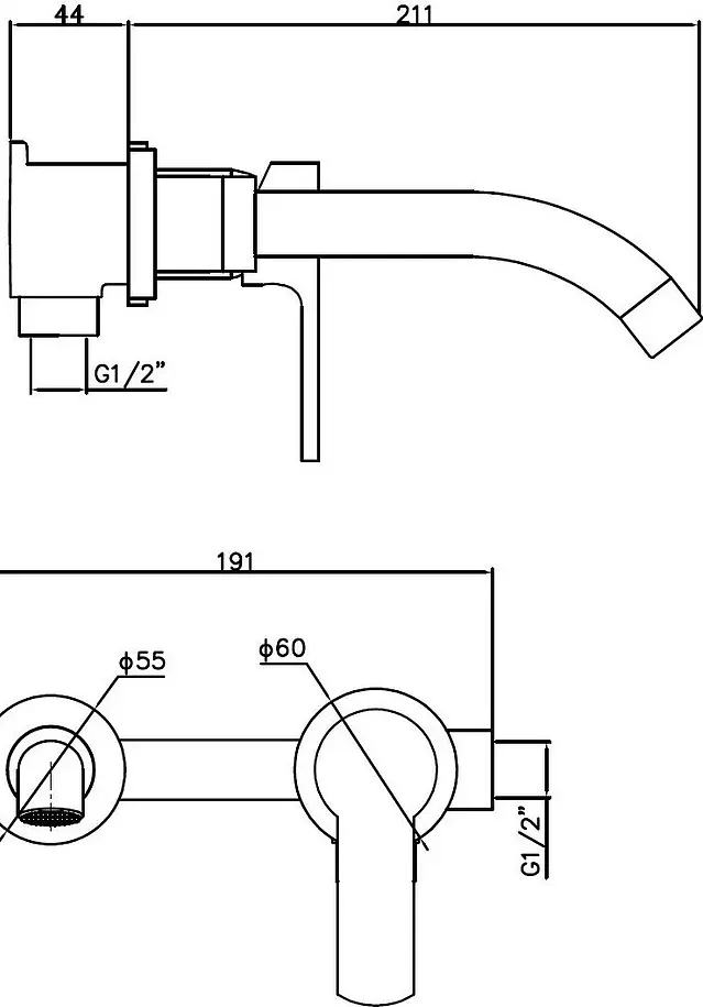 Смеситель ESKO SM28 B, латунь, цвет черный