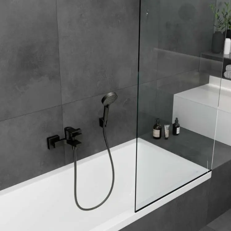 Смеситель для ванны Hansgrohe Vernis Shape, латунь, цвет черный