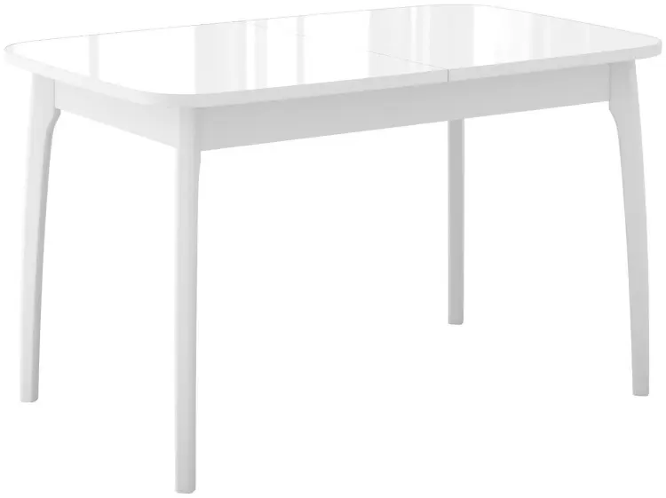 Обеденный стол ДИК DikLine M15, 105х75x75 см, ЛДСП, стекло, белый купить,NaN