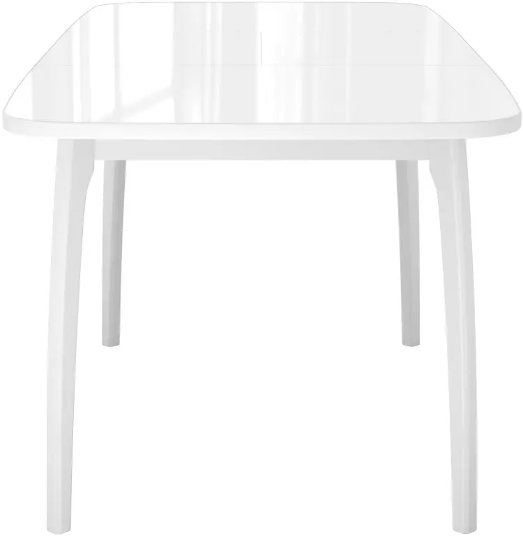 Обеденный стол ДИК DikLine M15, 105х75x75 см, ЛДСП, стекло, белый купить,NaN