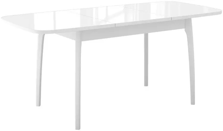 Обеденный стол ДИК DikLine M15, 105х75x75 см, ЛДСП, стекло, белый купить,NaN