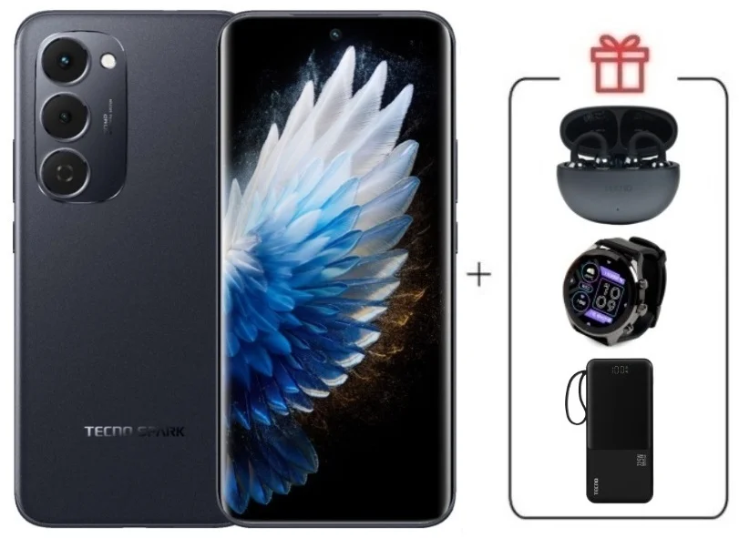 Смартфон Tecno Spark 40 Pro+ 8/256Gb Nebula Black + подарок купить,NaN