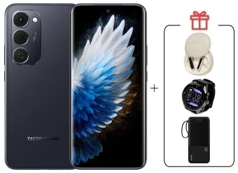 Смартфон Tecno Spark 40 Pro+ 8/256Gb Nebula Black + подарок купить,NaN