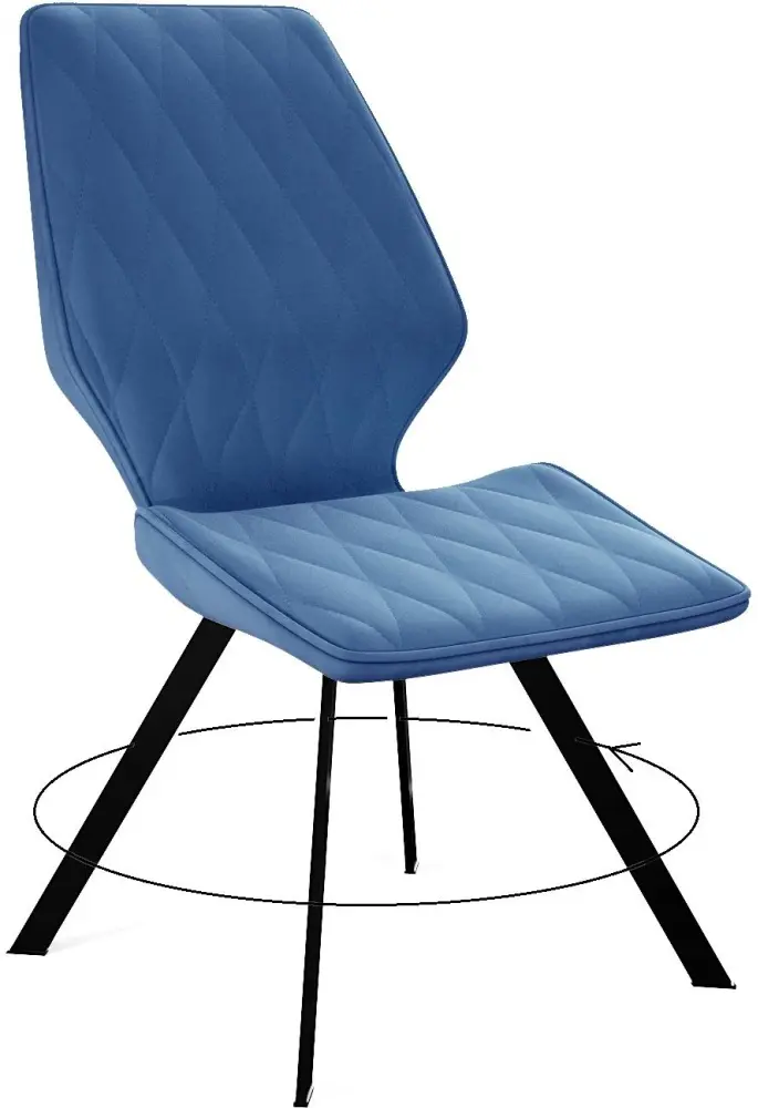 Стул ДИК DikLine 243, 90x50x65 см, синий 1 шт.