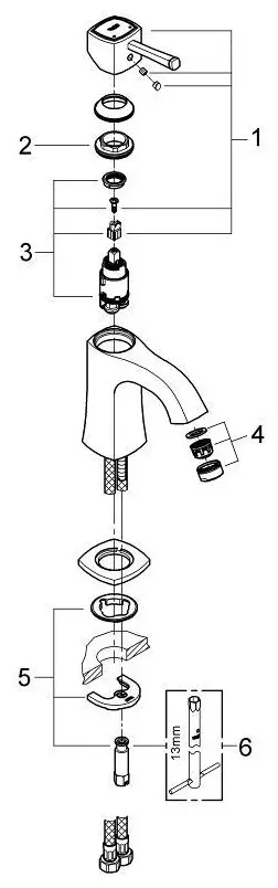 Смеситель Grohe 23310000, латунь, цвет хром