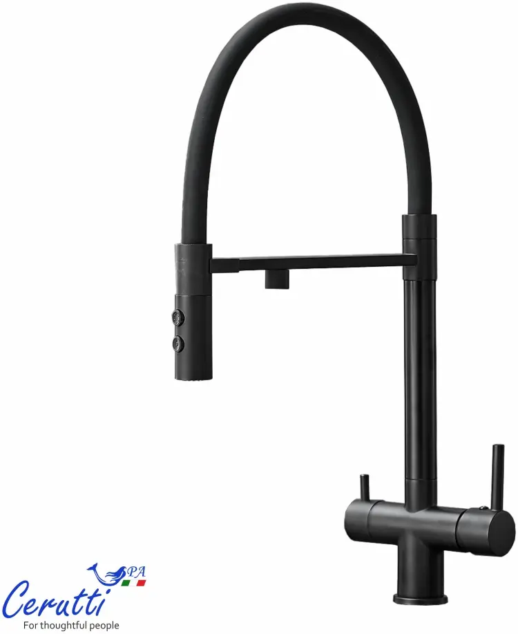 Смеситель Cerutti SPA CT12135, латунь, цвет черный