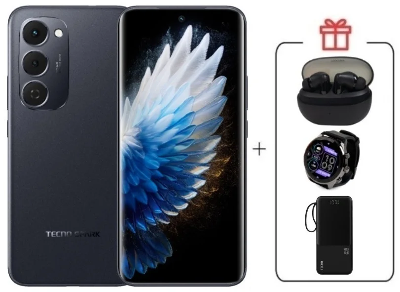 Смартфон Tecno Spark 40 Pro+ 8/256Gb Nebula Black + подарок купить,NaN