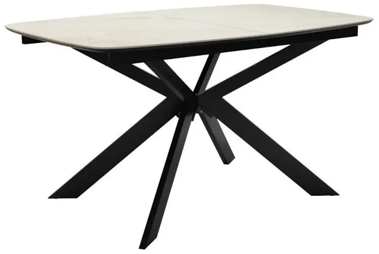 Обеденный стол ДИК DikLine BK140, 140х90x76 см, керамогранит, черный, бежевый купить,NaN