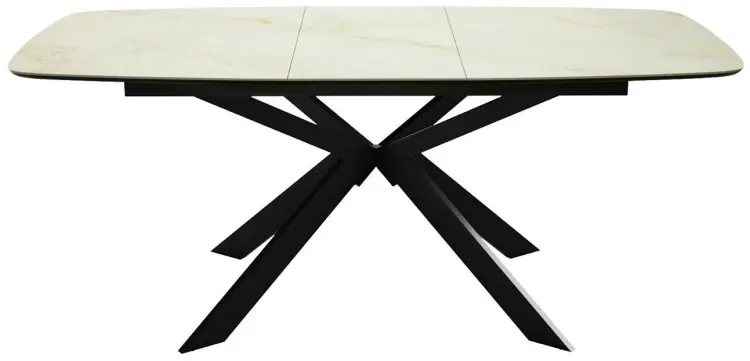 Обеденный стол ДИК DikLine BK140, 140х90x76 см, керамогранит, черный, бежевый купить,NaN