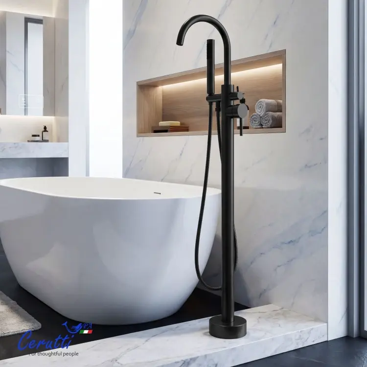 Смеситель Cerutti SPA CT12114, латунь, цвет черный