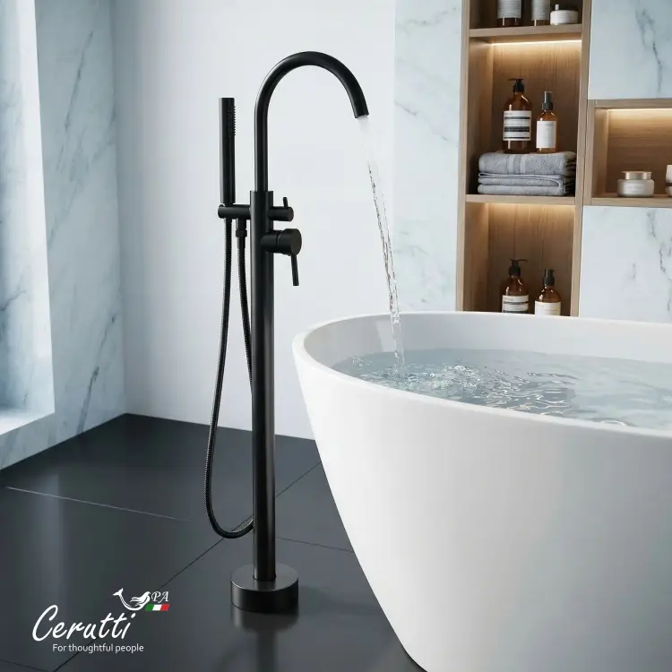 Смеситель Cerutti SPA CT12114, латунь, цвет черный
