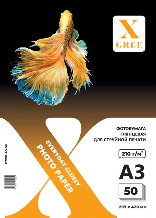 Фотобумага X-Gree everyday E7210 A3 50л глянцевая 