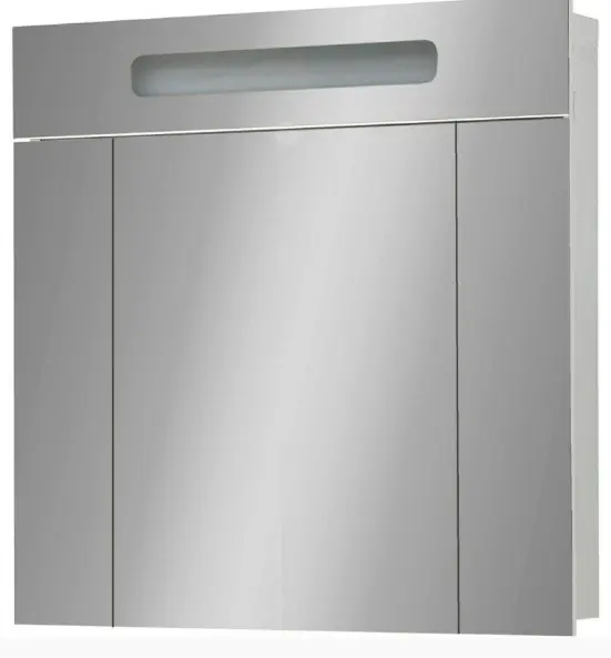 Шкаф зеркальный навесной KABINKA.KZ Ломбардия 70, 70x15x80 см, белый купить,NaN