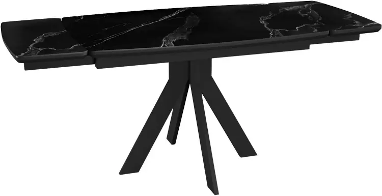 Обеденный стол ДИК DikLine DKU120, 120х80x77 см, керамогранит, черный купить,NaN