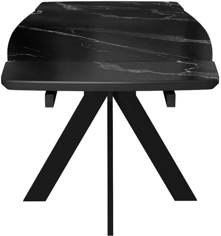 Обеденный стол ДИК DikLine DKU120, 120х80x77 см, керамогранит, черный купить,NaN