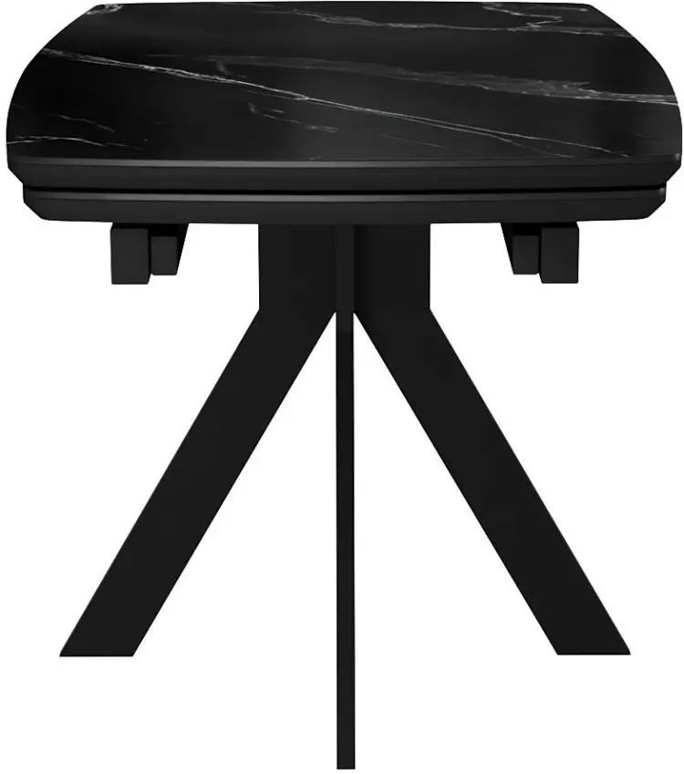 Обеденный стол ДИК DikLine DKU120, 120х80x77 см, керамогранит, черный купить,NaN
