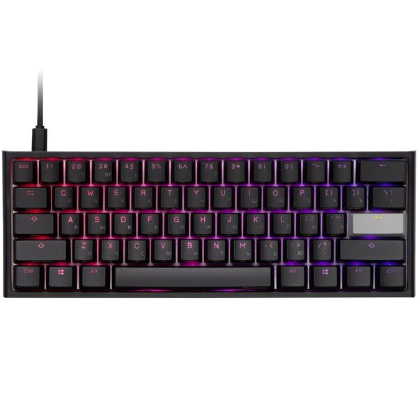 Клавиатура Ducky One 2 Mini Cherry Speed Silver RGB LED UA/RU Black-White DKON2061ST-PRUPDAZT1