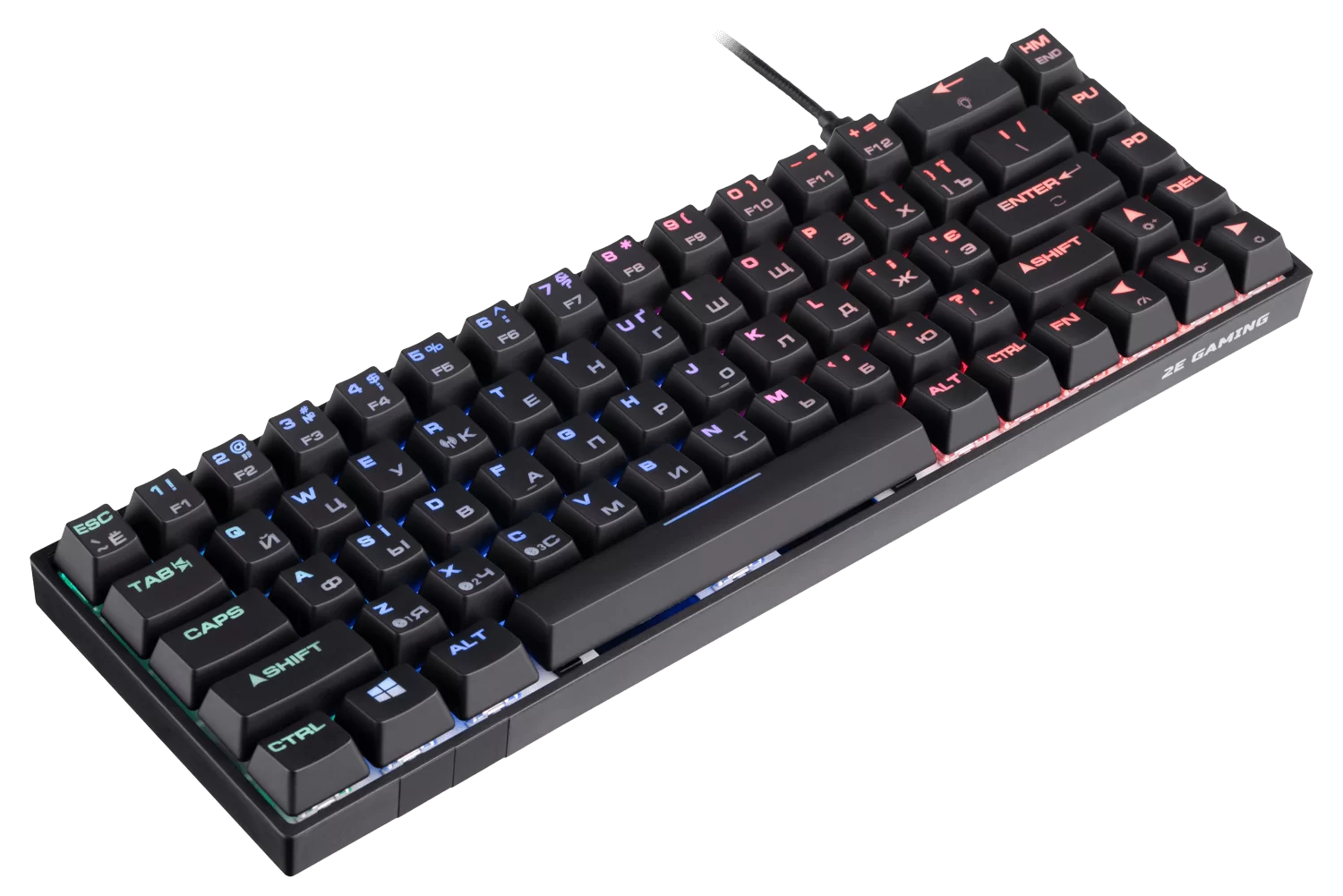 Клавиатура 2E Gaming KG380 RGB Gateron Brown Switch 2E-KG380UBK-BR черная - ForteMarket Клавиатура 2E Gaming KG380 RGB Gateron Brown Switch 2E-KG380UBK-BR черная купить,0