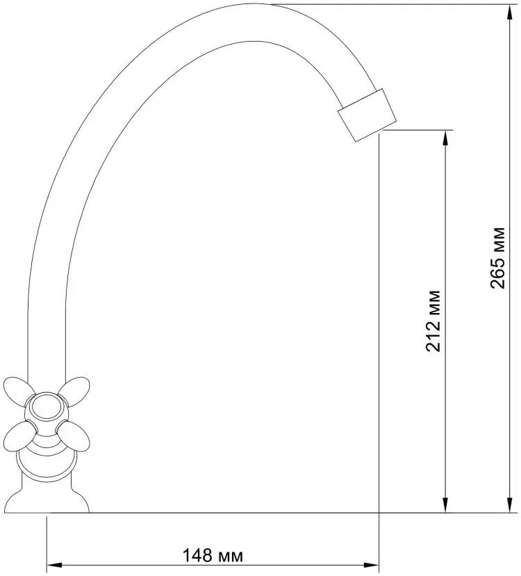 Смеситель для кухни (мойки) ARCO A4516, двухзахватный - ForteMarket Смеситель для кухни (мойки) ARCO A4516, двухзахватный купить,15230