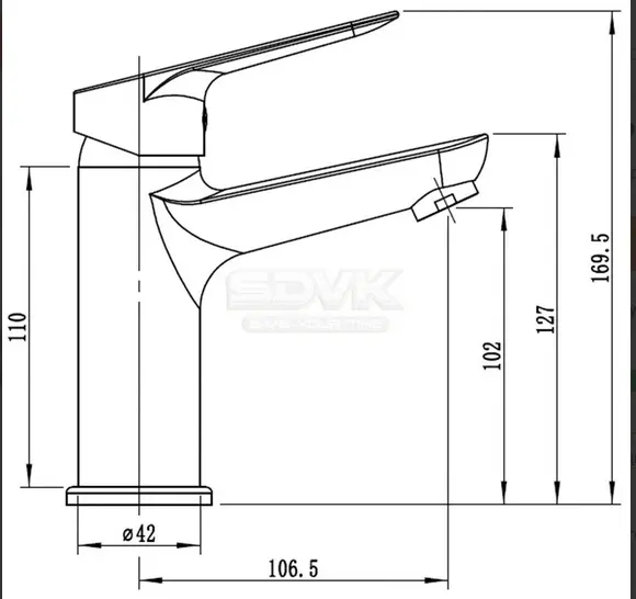 Смеситель ESKO KZ27H, латунь, цвет хром купить,77449
