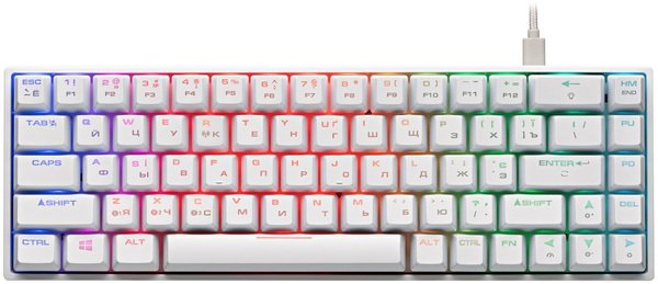 Клавиатура 2E Gaming KG380 RGB Gateron Red Switch 2E-KG380UWT-RD белая