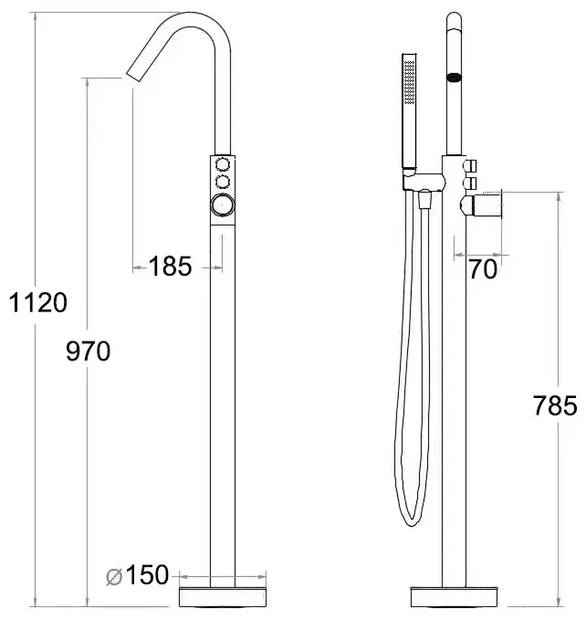 Смеситель для ванны BM10906, латунь, цвет хром купить,427400