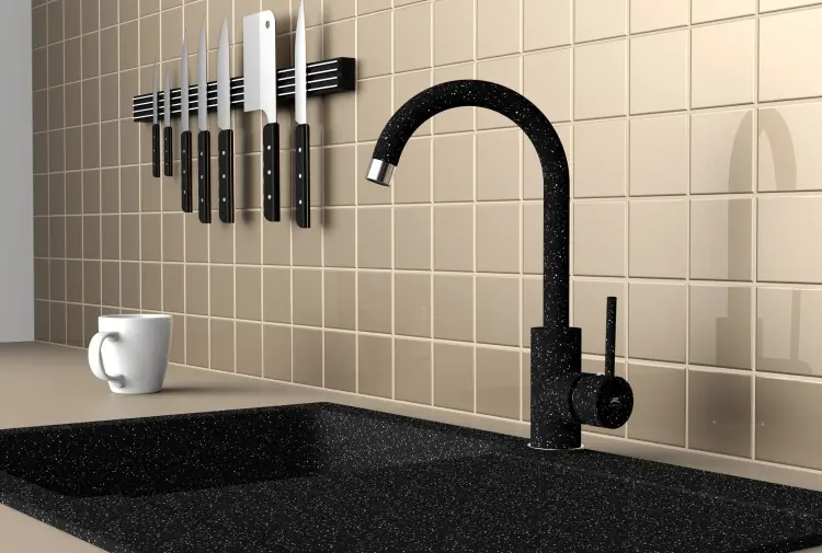 Смеситель для кухни (мойки) Rubineta Axe-33 BK AX30068, однозахватный
