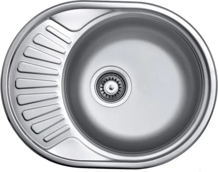 Кухонная мойка ЕС-457R 57х45х15 см, нержавеющая сталь, тон серебристый