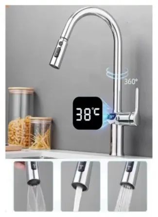 Смеситель для кухни ESKO K15 LED, латунь, цвет хром купить,102919