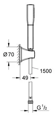 Grohe лейка для душа (без шланга) 27993IG0 купить,NaN