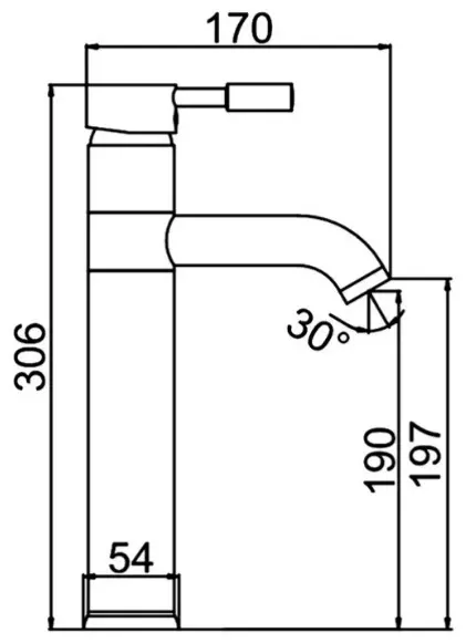 Смеситель для раковины (умывальника) LEDEME L1052-2, однозахватный купить,NaN