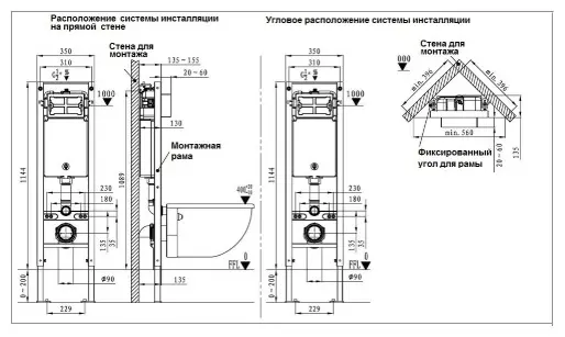 WeltWasser рамная инсталляция WW AMBERG 350