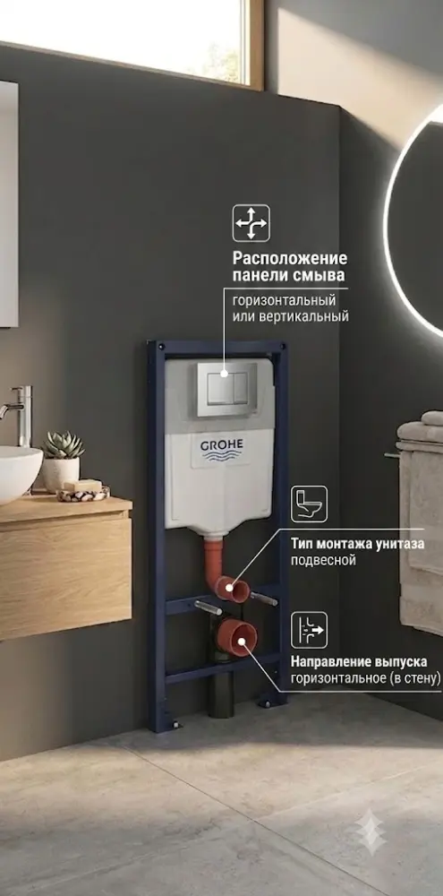 Grohe рамная инсталляция 38536001 купить,149400