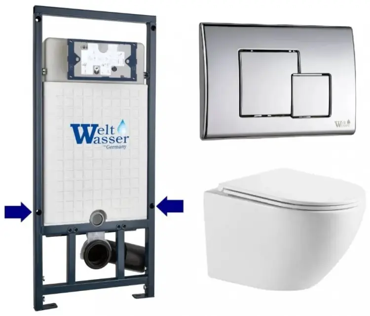 WeltWasser унитаз с инсталляцией MM50792, санфаянс