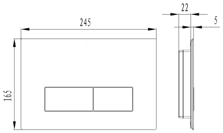 ESBANO кнопка смыва MTP-21ST Satin metal
