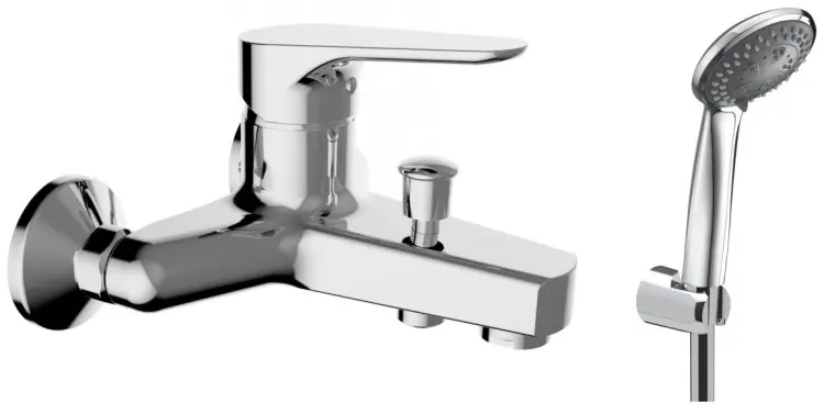Смеситель для ванны с душем Teorema Theos Bath Mixer 9215011-010 Chrome, однозахватный купить,41160