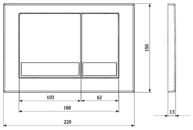 Кнопка смыва VFS001WH