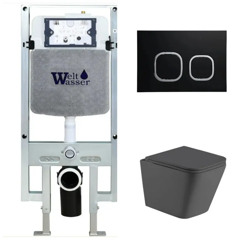 WeltWasser унитаз с инсталляцией AG49745, санфаянс