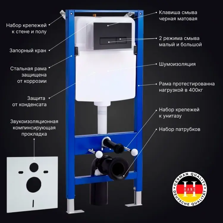 Hans рамная инсталляция H5108-0203